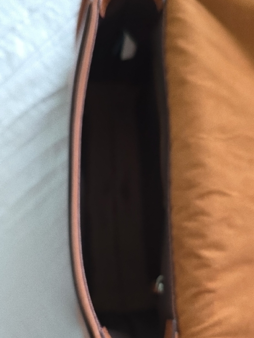 Cole Haan Tan Leather Crossbody with Gold Logo Hardware - Picture 3 of 10